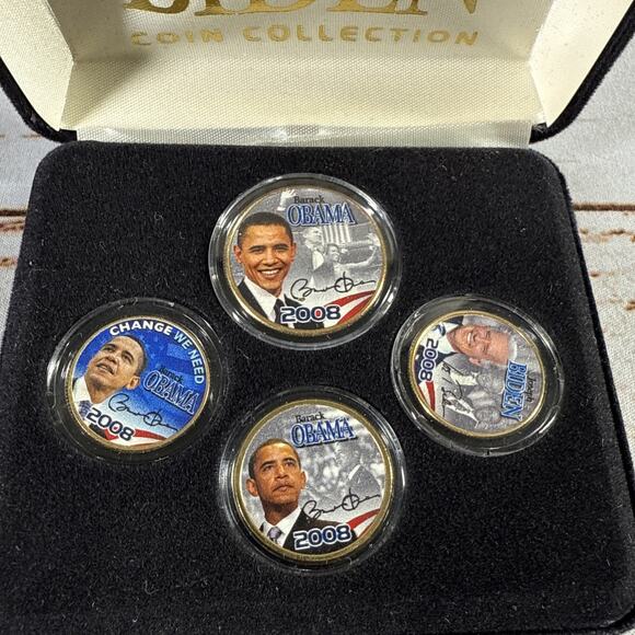 "Barack Obama" Biden Presidential Coin Collection 4 Coin Set. 2008 - Picture 2 of 5